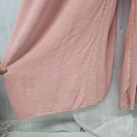 Anrabess Pink Halter Wide Leg Jumpsuit Coquette Cropped Club Beach XL - Picture 5 of 11